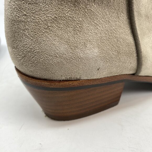 Sam Edelman Boots Womens 6.5 Petty Putty Taupe Suede Ankle Bootie Block Heels - Picture 14 of 16